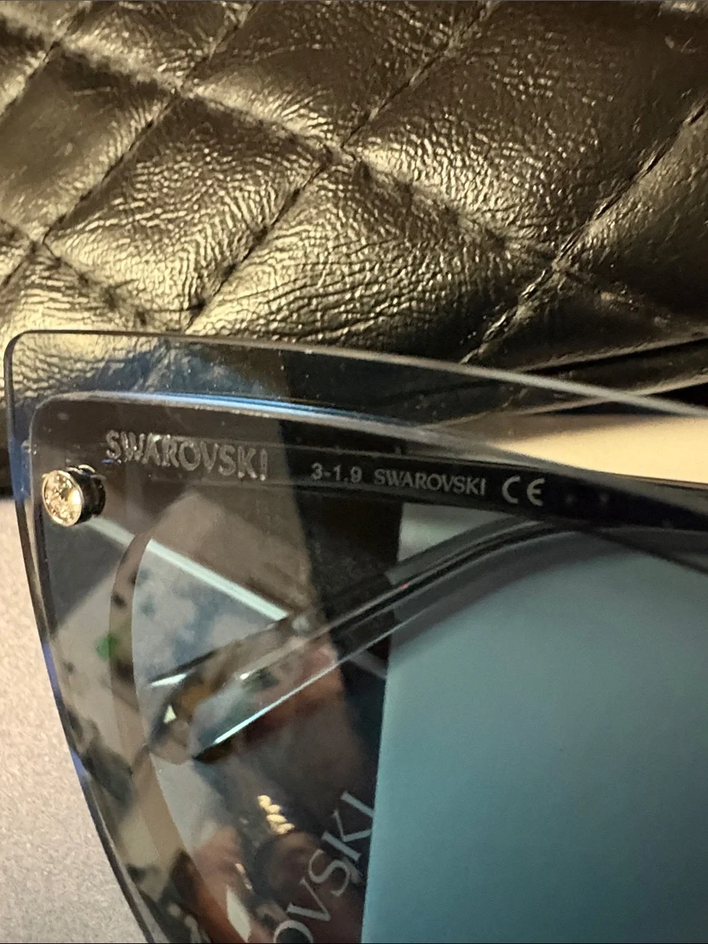 NWOB Swarovski Cat Eye Sunglasses SK201 - Silver Blue